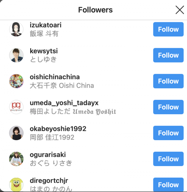 instagram Japanese followers